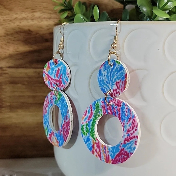 SOUTH BEACH RING DROP EARRINGS - Picture 5 of 6